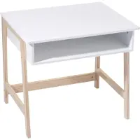 Mira Kinderbureau - Kindertafel Met Opbergruimte – Activiteitentafel – Wit - 50cm x 50cm x 28cm
