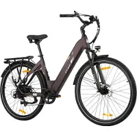 TTGO Elektrische Stadsfiets C3 SE - 250W Motor - 36V 18Ah Accu - 28 Inch - Bereik tot 120km - Shimano 7-Snelheden - Max 25km/u - Paars