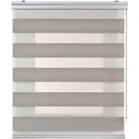 STORESDECO - Premium Duo rolgrodijn met aluminium afwerking Grijs, 180x250 cm