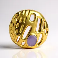 Cavill - Lavendel Jadeiet Hanger 1,17 ct - 925 Sterling Zilver Verguld - Ovaal 8x6 mm - Elegante MONOSONO Collectie - Moderne Luxe Sieraden