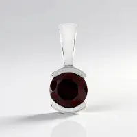 Cavill - Zilveren Hangertje met Roze Zirkoon 0,99 ct - 925 Sterling Zilver - Ronde Cambodjaanse Edelsteen - Elegant Bezel Sieraad