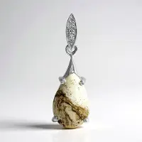 Cavill - Zilveren druppelhanger - 925 Sterling Zilver - 2,19 ct Braziliaanse Magnesiet en 0,027 ct Witte Topaas - Elegant en Tijdloos