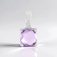 Cavill - Zilveren Hanger - 925 Sterling Zilver - Lavendel Amethist 1,43 ct - Antiek Kussen Dambord Slijpsel Vierkant Elegant