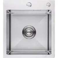 LOMAZOO Spoelbak Keuken - Wasbak Keuken - Gootsteen RVS - Met Kraangat - 34 cm [JACK]