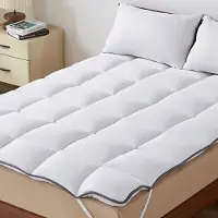Casabel Zachte Matras Topper 90 x 190 cm Ademende Microvezel met Witte Bies