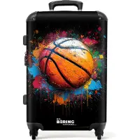 NoBoringSuitcases.com - Kinderkoffer jongen - Basketbal koffer - Trolley kind jongens - 20 kg bagage