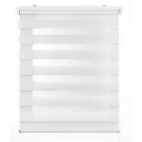 STORESDECO - Duo rolgrodijn – stijlvol dubbel textiel in wit 120x250 cm