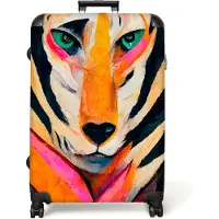 NoBoringSuitcases.com - Koffer groot - Reiskoffer lichtgewicht - Abstract - Ogen - Kleuren - Dieren - Rolkoffer met 4 wielen - Grote trolley XL - 98 liter bagage
