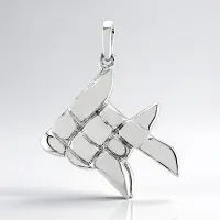 Cavill - 925 Sterling Zilveren Hanger Vis - Gepolijste Maritieme Dierenhanger - 26x19 mm - Elegante Zilveren Sieraden
