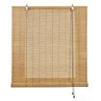 STORESDECO - Bamboe rolgordijn voor binnen en buiten - Lichtbruin, 60x175 cm