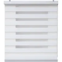 STORESDECO - Premium Duo rolgrodijn met aluminium afwerking Wit, 120x250 cm