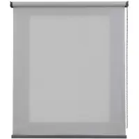 STORESDECO - Premium doorschijnend rolgordijn met metalen afwerkingen, Grijs, 120x250 cm