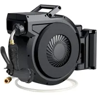 Buxibo Wandslangenbox Tuinslang met haspel 9 Sproei standen Slangenhouder 180° Draaibaar