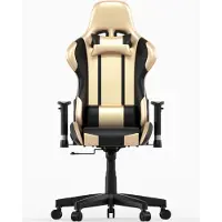 Vdd Gamestoel Goldgamer deluxe - bureaustoel - gaming stoel - goud zwart