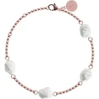 Purelei Armband 'Malahi' rose-goud / parelwit