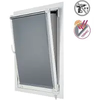 STORESDECO - Opaco EasyFix rolgordijn, rolgordijnen zonder boren Grijs, 120x180 cm