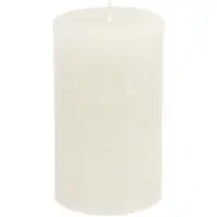 Viana Effen gekleurde kaarsen wit 85x150mm 2st, 2 Stück