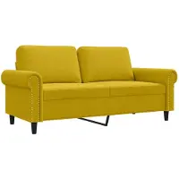 vidaXL Tweezitsbank 140 cm fluweel geel