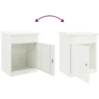 vidaXL Pakket Inwerpkoker met opslag Wit 47.5 x 38 x 59 cm Staal