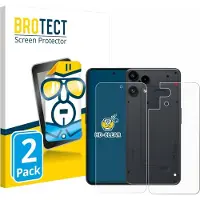 BROTECT - Screenprotector voor Nothing Phone (3a) Lite (Voor+Achter) - Folie Beschermfolie transparant 2 Stuks