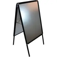 Generic Stoepbord Basic Budget A1 zwart aluminium reclamebord A vorm dubbelzijdig klantenstopper