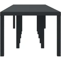 vidaXL Tuintafel, antraciet, 350 x 100 x 74 cm, polyrotan