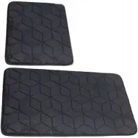 Euromat Sumba Antislip Badkamermat Set 2 Delig Zwart