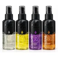 Nish Man NISHMAN Cologne Set 150 ml – 08 Sun Sense, 04 Lemon, 02 Storm, 10 Amber – Professionele Barber Cologne Set