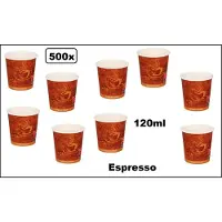 TakeAware 500x Luxe espresso koffie beker karton gold coffee 120ml - Nieuw - Espresso beker Next generation Roer staafjes koffie beker melk suiker hout festival