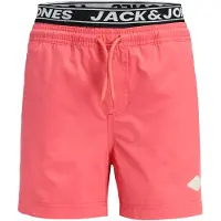 Jack & Jones Junior Zwemshorts 'JPSTMAUI' koraal / zwart / wit