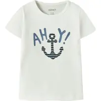 Name it Shirt 'NBMFOLIO' donkerblauw / zwart / wit