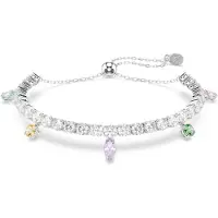 Swarovski Armband geel / lichtgroen / lavendel / zilver