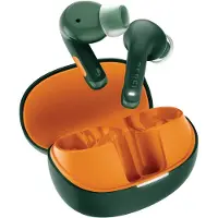 Fresh 'n rebel Twins Fuse 2 - Draadloze oordopjes - Noise Cancelling oortjes met 36 uur speeltijd - Met Microfoon en App - Velvet Green + Flaming Orange