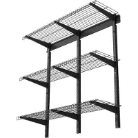 Vevor 3-laags garageplankensysteem 915x915x305mm Gereedschapsopslag 68 kg per laag Gereedschapshouder Wandmontage 915x305 mm Plankruimte Opbergplanken Metalen plank Gereedschapsorganizer Wandplanken