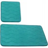 Euromat Sumba Badmattenset 2-delig Antislip absorberend groen polyester