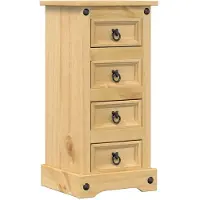 Super Merchant Nachtkastje Corona 35x32,5x74 cm massief grenenhout