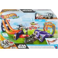 Hot Wheels Star Wars RacerVerse Speelautotrackset & 2 Die-Cast Racers geïnspireerd door Star Wars