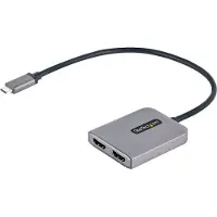 StarTech.com USB-C naar Dual HDMI Adapter, USB Type-C Multi-Monitor MST Hub, Dual 4K 60Hz HDMI Laptop Display Extender / Splitter, HDR, Extra-Lange Vaste Kabel - Enkel Windows
