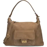 Notre-V Dames Schoudertassen Chucky Suede - Taupe - Maat ONESIZE