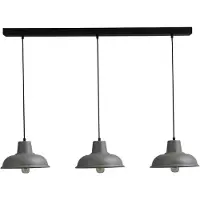 Masterlight Retro eettafellamp Di panna Industria 3x26 3-lichts grijs met zwart