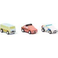 Kids Concept Autos - 3er-Pack - Rückziehmechanismus - Aiden - - One Size - Autos