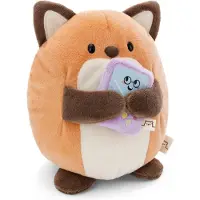 Nici knuffel vos Geeks 27cm pluche speelgoed met videogame.