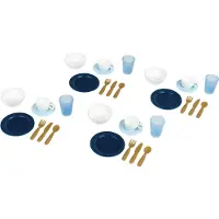 Klein Toys serviesset - voor 4 personen - drinkbekers, ontbijtschalen, dinerborden, koffiesets, bestekset - multicolor