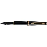 Waterman Expert rollerballpen | glanzend zwart met 23-karaats gouden trim | fijne punt | zwarte inkt | geschenkverpakking