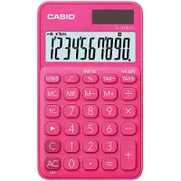 Casio SL-310UC-RD - Zakrekenmachine - 10-cijferig display - Zonne- en batterijvoeding - Rood