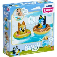 Tomy Toomies Splash & Float Bingo and Bluey Water Toys - 2-in-1 Toddler Water Toys with Pour Cup and Water Wheel Toy - Toddler Bath Toys and Bluey Toy