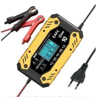 Eafc Acculader -Accu Druppellader - 12V/24V10A - Reparatiemodus - Druppellader - Accu Lader voor Auto - Motor - Scooter - Boot - Camper - Geel
