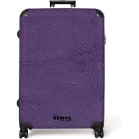 NoBoringSuitcases.com - Koffer groot - Reiskoffer lichtgewicht - Lederen look violet paars - Rolkoffer met 4 wielen - Grote trolley XL - 98 liter bagage