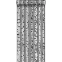 ESTAhome behang berken boomstammen taupe grijs en licht warm grijs - 53 cm x 10.05 m - 138892