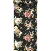 ESTAhome behang vintage bloemen zwart - 53 cm x 10.05 m - 139368